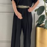 اورال مجلسی آيروبين مشكي آستين كوتاه