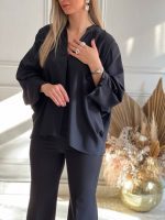 شوميز آنيا مشکی - Image 3