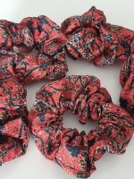 کش تک گلدار قرمز سرمه ای