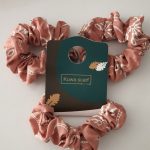 کش تک گلدار صورتی سفید