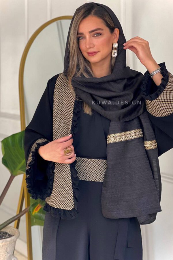 کت مجلسی درتا طرحدار مشکی