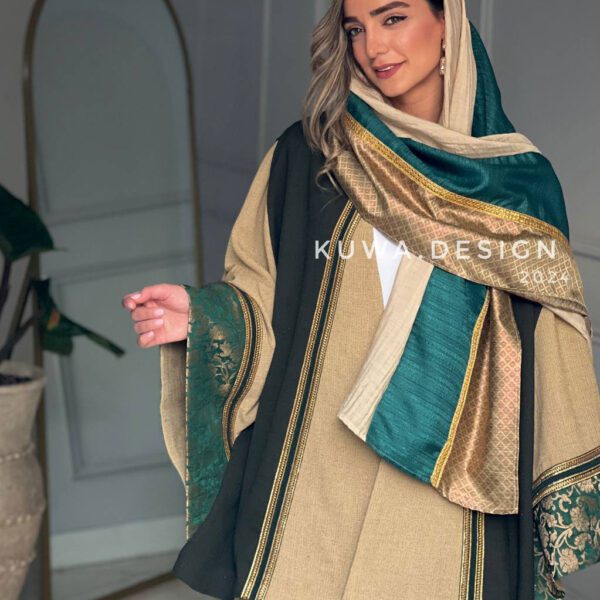 مانتو راشين کرم و سبز