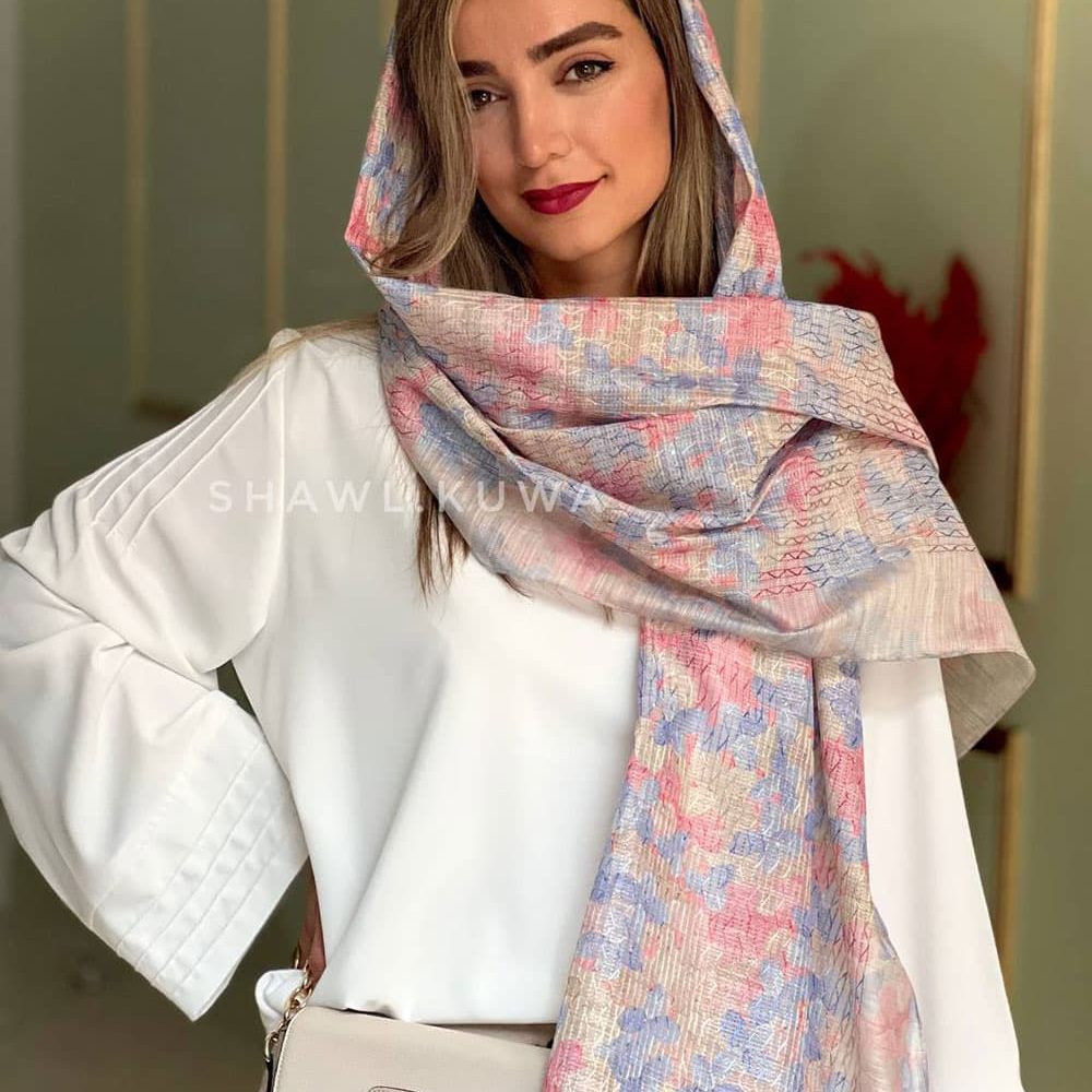 شال لینن پولک دوزی پارنا