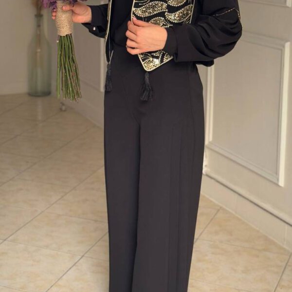 شلوار مجلسی مشکی مهژین