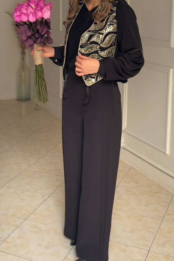 شلوار مجلسی مشکی مهژین