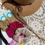 پک سه عددی کش مو‌   سرخابی /طلایی/ گلدار