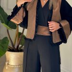 کت درتا مشکی ۲ ( درتا واژه ای کردی به معنی  مانند مروارید )