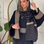 کت و اورال درتا مشکی - طلایی ( درتا واژه ای کردی به معنی  مانند مروارید )