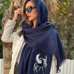 شال پرشنگ سرمه ای