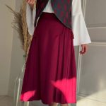 دامن مجلسی بغل پیلی دار وناز