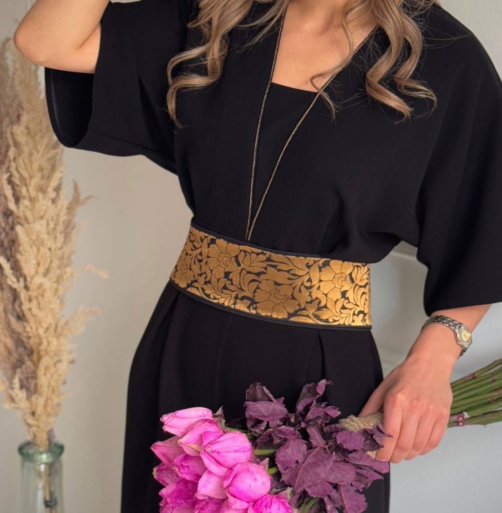 اورال مجلسی کرپ مشکی روژه