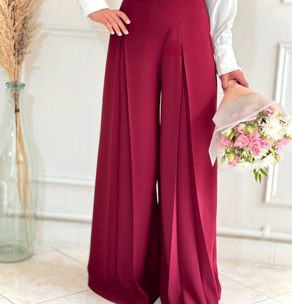 شلوار شلر زرشکی