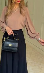 شومیز قهوه ای راژان - Image 3