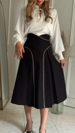 دامن مزونی مشکی هیوان