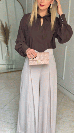 شومیز دکمه طلایی رویسا - Image 3